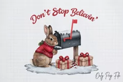 Animal Christmas Sublimation, I Believe In Santa And PNG Product Image 1