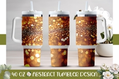 Gold Tumbler Design, Glitter 40 Oz Tumbler Wrap Product Image 1