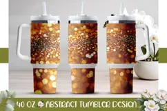 Gold Tumbler Design, Glitter 40 Oz Tumbler Wrap Product Image 1