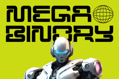 Mega Binory - Modern Futuristic Sci-Fi Font Product Image 5