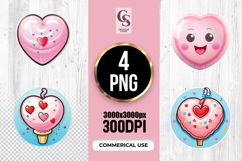 Cute Heart Candy Clipart Sublimation PNG Product Image 1