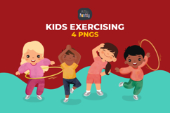 Kids Exercising Clipart Product Image 1