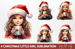 Christmas Little Girl Sublimation PNG Product Image 1