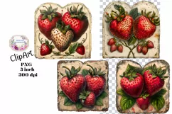 Strawberry, Strawberries, Ephemera, PNG, Clipart Product Image 1