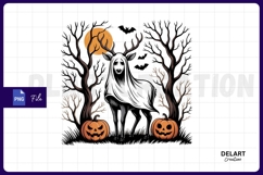 Spooky Halloween Deer Sublimation PNG Design Product Image 1