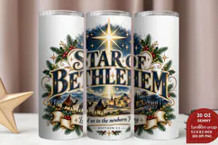 Star of Bethlehem 20oz Tumbler Wrap, Christian Christmas Tum Product Image 2