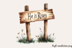 Antique Religiou Easter Clipart Bundle PNG Product Image 5