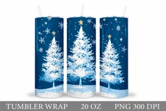 Christmas Tree Tumbler Sublimation. Christmas Tumbler Design Product Image 1