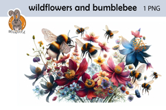 wildflowers, bumblebee Product Image 1