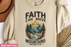 Faith can move PNG, Christian Bible Verses Sublimation PNG Product Image 2