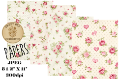 Flowers, Shabby Chic, Papers, Junk Journal Product Image 1