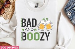 .BAD AND BOOZY PNG, ST PATRICKS DAY Drink Sublimation Product Image 2