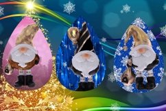 Earrings with dwarfs l 6 designs of teardrop earrings, PNG Product Image 2