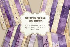 Stripes muted lavender Junk Journal Page Product Image 1