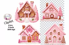 Christmas, GingerBread, Ephemera, PNG, watercolor, Clipart Product Image 1