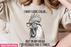 I May Look Calm PNG, Funny Animal Jokes sublimation P Product Image 2