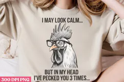 I May Look Calm PNG, Funny Animal Jokes sublimation P Product Image 2
