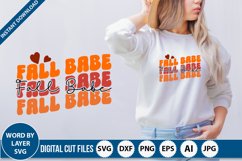 fall babe retro SVG Design, SVG Design Product Image 1
