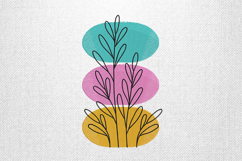 Abstract Botanical Shapes Embroidery Design Product Image 1
