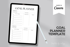 Goal Planner Template Canva | Editable Goal Setting Planner Product Image 1