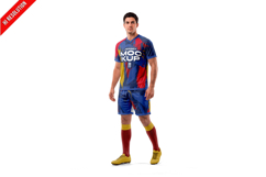 Soccer Player Wearing Raglan Jersey Product Image 1