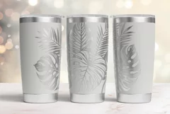 20oz Tumbler laser svg wrap|Monstera Tropic Palm Leaves Product Image 2