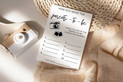 Baby Shower Game How Old Were The Parents-To-Be Template Product Image 1