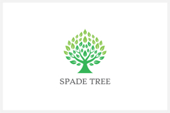 Spade Tree Logo Design Vector Illustration Product Image 1