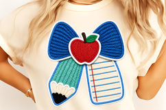 Teacher Pencil Paper Bow PNG, faux yarn CUSTOM Name Teacher Product Image 2