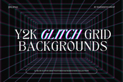 Y2K Perspective Glitch Grid Background Product Image 1