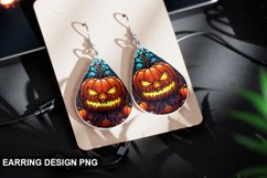 Halloween Stained Glass Pumpkin Earring Design Product Image 1