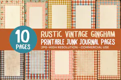 Rustic Gingham Junk Journal Pages Product Image 1