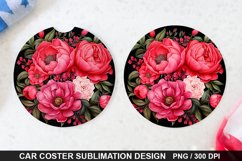 Bouquet Flowers - Coaster Sublimation Design Product Image 1