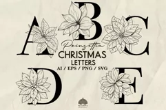 Christmas Letters & Numbers SVG PNG EPS Product Image 1
