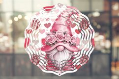 Valentine&#039;s Day Gnome Wind Spinner PNG Sublimation Design Product Image 1