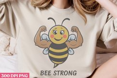 Bee Strong PNG, Funny Animals Sublimation PNG Product Image 2