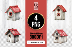 Rustic Birdhouse Clipart PNG Product Image 1