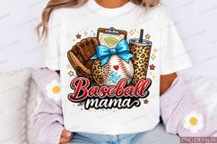 Baseball Mama Sublimation Design Product Image 1