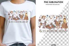 Crocheting geese png design for T-shirts Product Image 1