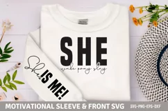 She wake pray slay she is me Sassy SVG PNG Product Image 1