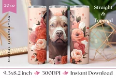 Pitt Bull Tumbler Wrap Design, Pitt Bull Sublimation Design Product Image 1