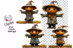 Fall, Autumn, Scarecrow, Ephemera, PNG, Clipart Product Image 1