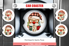 Patchwork Santa Car Coaster Product Image 1