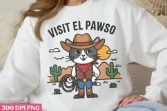 Visit El Pawso PNG, Funny Cat Sublimation PNG Product Image 2
