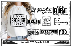 Sarcastic SVG Bundle, funny quotes Sarcasm Svg Product Image 1