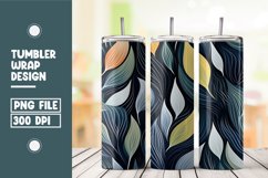 Abstract Shapes And Leaves Tumbler Wrap Sublimation Product Image 1