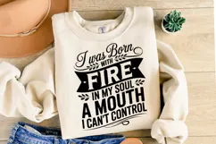 I was born with fire svg | Svg Files for Cricut | Shirt Svg Product Image 2