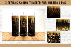 Gillter Back&Gold Tumbler Sublimation I 20 OZ Tumbler Design Product Image 1