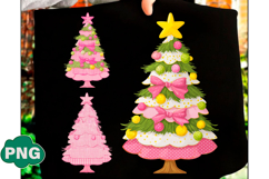 Colorful Coquette Pink Christmas Tree Png Product Image 1