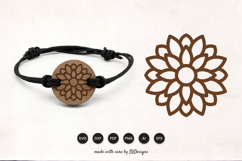 Mandala Bracelet Laser Cut SVG - Mandala Jewelry Laser cut Product Image 1